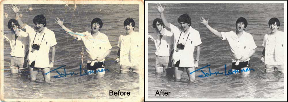 Beatles wading