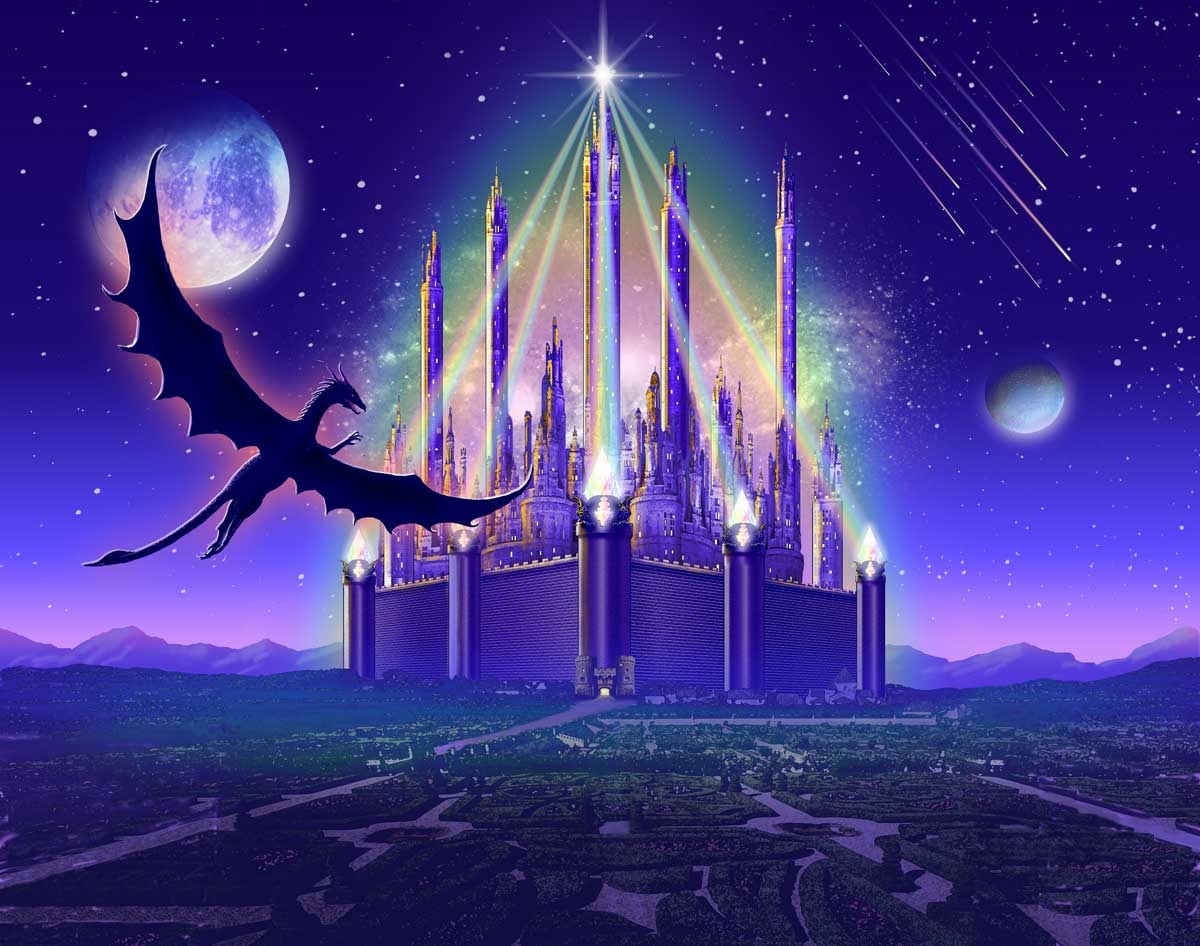 Golden Castle — Night — Environment concept — the Golden Castle under stars